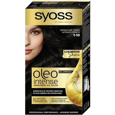 Syoss Oleo Intense farba na vlasy Intenzívny čierny 1-10 50 ml