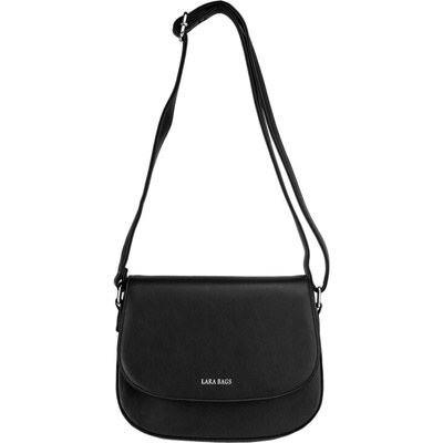 PAOLA dámska crossbody koženková kabelka Čierna