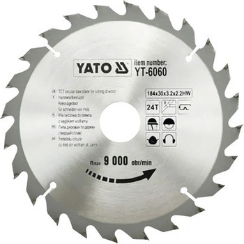 YATO pilový kotouč na dřevo 184x30 mm YT-6060