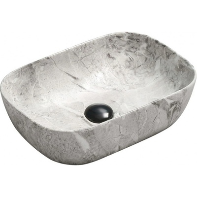 Mexen Rita умивалник за плот 45 x 32 см, сив камък - 21084598 (21084598)
