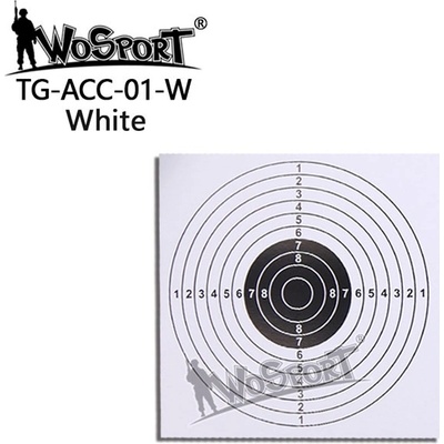 Wosport WST sada 100 ks papírových terčů 140 × 140 mm Bílá