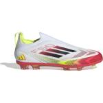 Adidas Детски обувки Adidas F50 Elite Laceless Firm Ground Boots Childrens - Wht/Blck/Yell