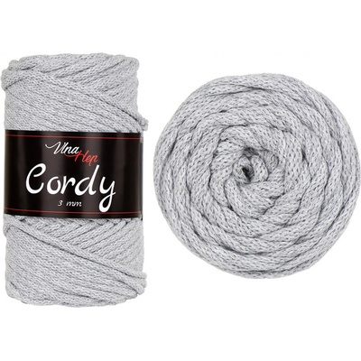Vlna-hep Cordy 3mm - šňůra bavlna Cordy 3mm: 8231 Světle šedá
