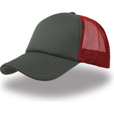 Atlantis Headwear Rapper 5 panelová síťovaná COT-33207031799 Šedá/červená
