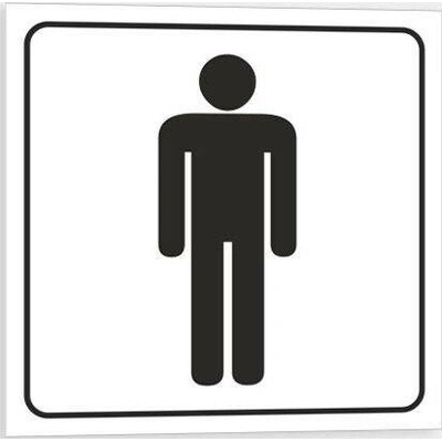 Traiva s.r.o WC Muži Verze: Samolepka inverzní 80 x 80 mm tl. 0.1 mm - Kód: 10524