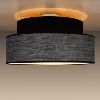 BELIS Плафон GRACE 1xE27/60W/230V Ø 40 см черен/сив (BE0895)