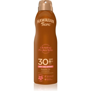Hawaiian Tropic Glowing Protection Dry Oil Spray сухо масло за слънчеви бани в спрей SPF 30 180ml