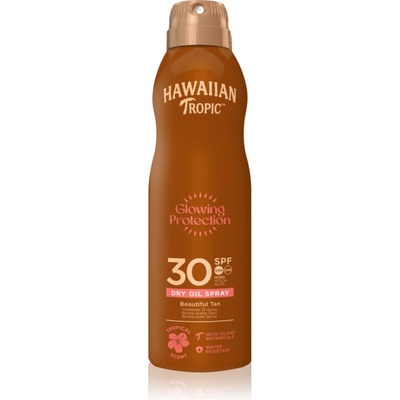 Hawaiian Tropic Glowing Protection Dry Oil Spray сухо масло за слънчеви бани в спрей SPF 30 180ml
