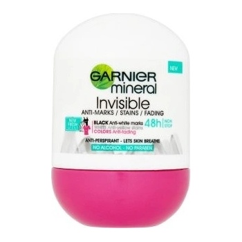 Garnier Mineral Invisible Black White Colors Floral Touch 48h Antiperspirant roll-on 50 ml