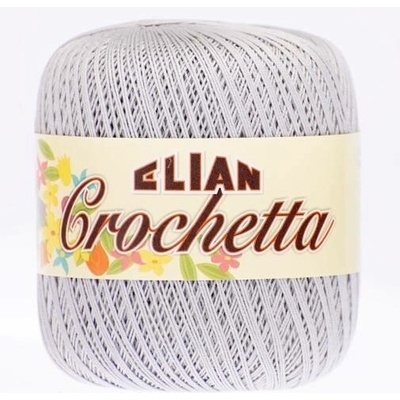 Háčkovací příze Elian Crochetta 3223 - šedá