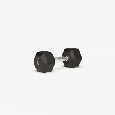 DOMYOS Šesťhranná činka Hex Dumbbell 10 kg