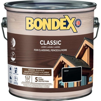 Bondex Classic Tenkovrstvá lazura 2,5 l eben