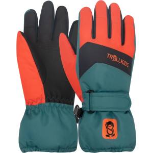 Trollkids Детски ръкавици Trollkids Kid's Rauland Glove - Stormy Blue / Flame Orange / Black - размер 4, 5 (202-7802-0412)