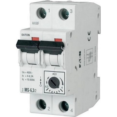 Eaton Моторен прекъсвач eaton z-ms-10/2, 248398 - 6.3-10a, 2p (248398)