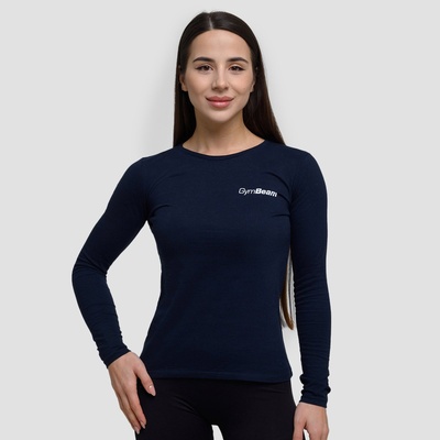 GymBeam Дамска тениска Basic Long Sleeve T-Shirt Navy XS