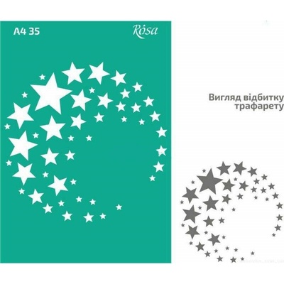 samolepiaca šablóna Rosa A4 no.35 HVIEZDY