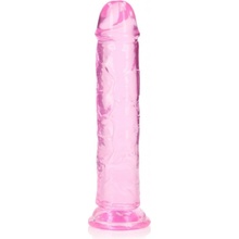 RealRock Crystal Clear Realistic 8″ ružové dildo s prísavkou 22 x 4 cm