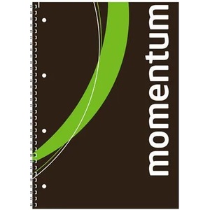 Victoria Спирална тетрадка, A4, обикновена, 90 листа, перфорирана, с дупки, VICTORIA PAPER, "Momentum" ISVFS90S/908000CCWG (ISVFS90S/908000CCWG)