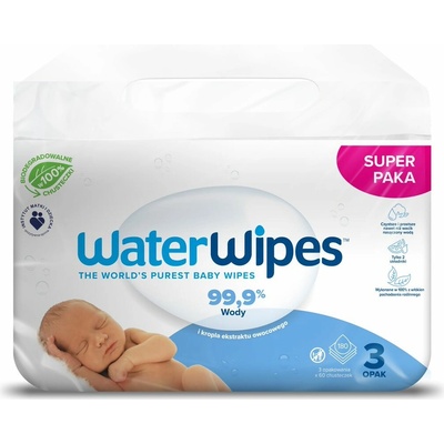 WaterWipes Vlhčené obrúsky Bio 3 x 60 ks
