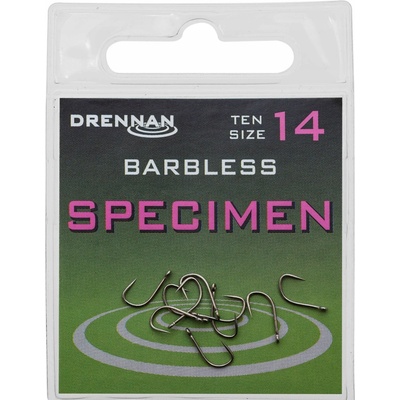 DRENNAN Specimen Barbless veľ.14 10 ks