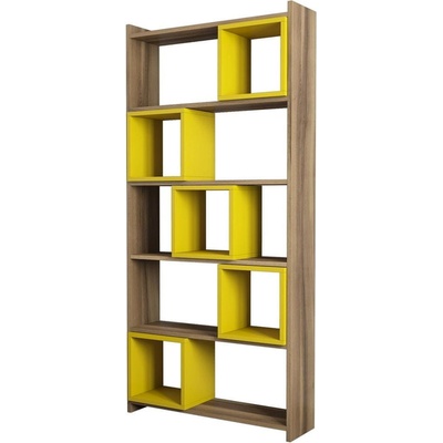 Asir Knihovna BOX ořech žlutá