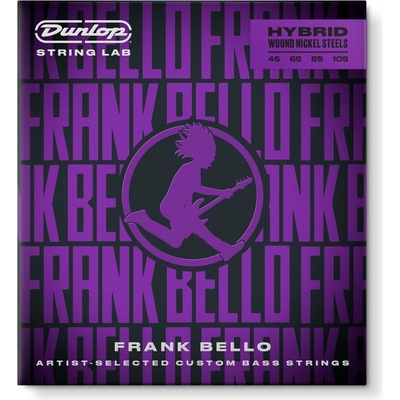 Dunlop FBHYN45105 FRANK BELLO HYBRID WOUND NICKEL BASS STRINGS 45-105