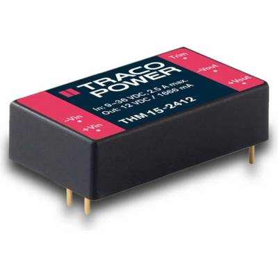 TracoPower THM 15-1212 DC / DC menič napätia, DPS 1.25 A 15 W Počet výstupov: 1 x