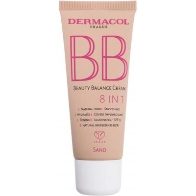 Dermacol BB Beauty Balance Cream 8 IN 1 SPF15 ochranný a skrášľujúci bb krém 4 Sand 30 ml