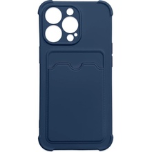 Hurtel Card Armor Case Pouch Cover iPhone 12 Pro Card Wallet Silicone Air Bag Armor Case Navy modré