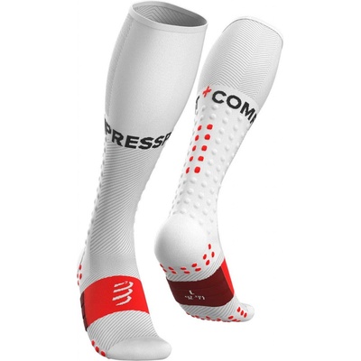 Compressport FULL SOCKS RUN bielačervená čierna