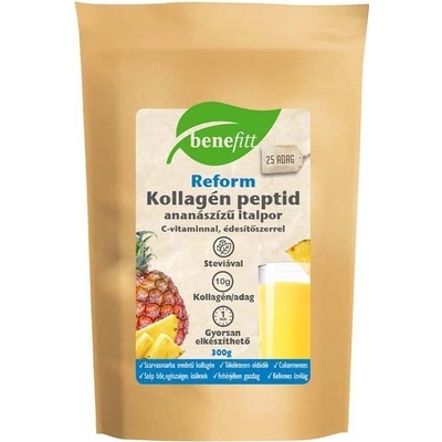 Benefitt Reform Hovädzí kolagénový peptidový nápoj v prášku s vitamínom C a stéviou ananas 300 g