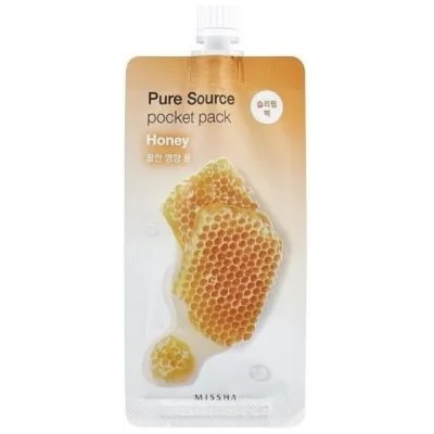 MISSHA Pure Source Pocket Pack Honey - Нощна подхранваща маска за лице с мед 10мл