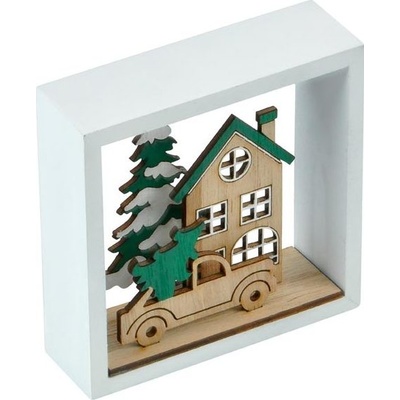 MFP Paper domeček 3D dřevo 9,5x9,5x3,5cm 8886101