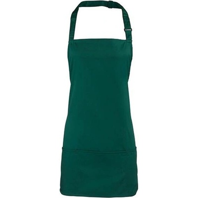 Premier Workwear Colours Gastro zástěra 2v1 PR159 Bottle Green Pantone 7736C 60x62cm
