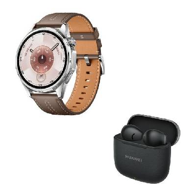Смарт часовник Huawei Watch GT 6 Grey в комплект със слушалки Huawei FreeBuds SE 3 Black, 46mm, 1.47" (3.73cm) AMOLED дисплей, Bluetooth, магнитометър, барометър, IP69 водоустойчивост, до 12 дни живот на батерията, над 100 спортни режима, сив