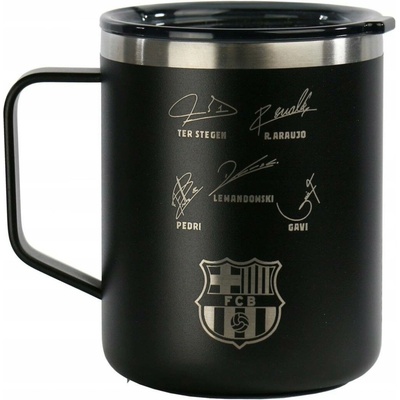 FC Barcelona termohrnek s podpisy 400 ml černý