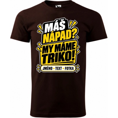 Dobrý Triko pánské tričko s vlastním motivem kávová