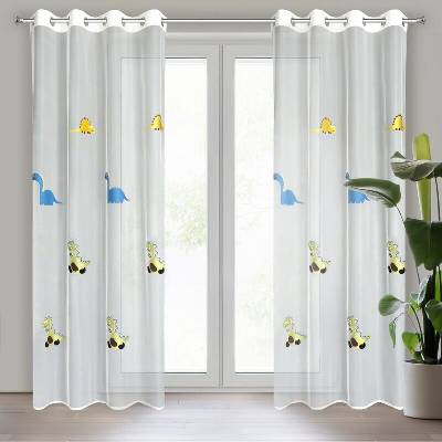 Takoy Dětská záclona DINO s výšivkou dinosaurů 140 x 250 cm-HF-417867 | 140 x 250 cm