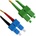 Conneu Оптични пач корди SC/APC - SC/UPC сингъл мод, дуплекс, 2м (CNFJ-SCASCOS2DYE3mm-2)