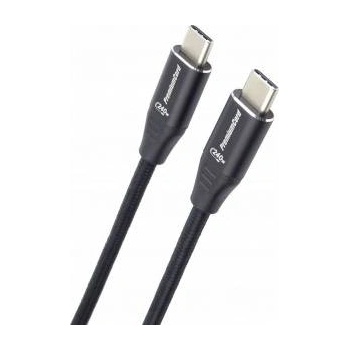 PremiumCord cable USB-C M/M, 240W 480Mbps black cotton braid, 2m