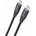 PremiumCord cable USB-C M/M, 240W 480Mbps black cotton braid, 2m
