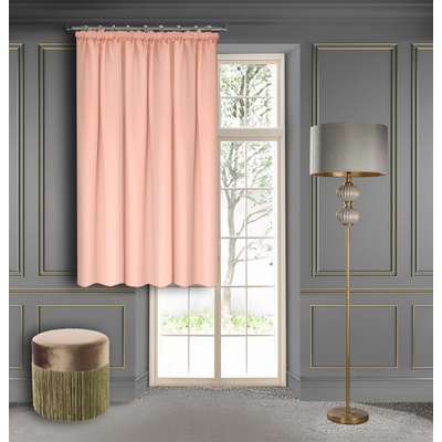 Dekorační krátký závěs s řasící páskou COLOR 160 lososová 140x160 cm (cena za 1 kus) MyBestHome – Zboží Dáma