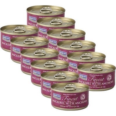 Fish4Dogs Fish4cats Най-добра Скумрия и Аншоа 12 x 70 г