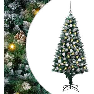 vidaXL С изкуствено коледно дърво с 300 LED светодиода Зелен 180 cm (3396263)