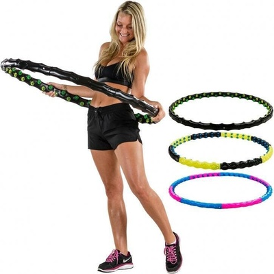 MAXXIVA Hula Hoop masážní obruč, 100 cm modrá-růžová