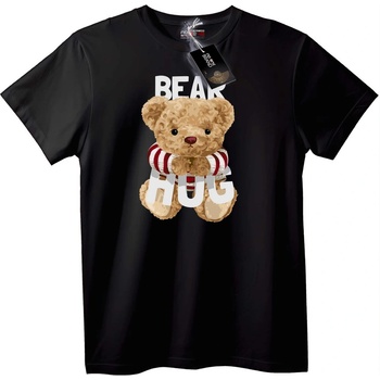 NOONEBRAND Тениска Мечи Прегръдка - 3XL, Black