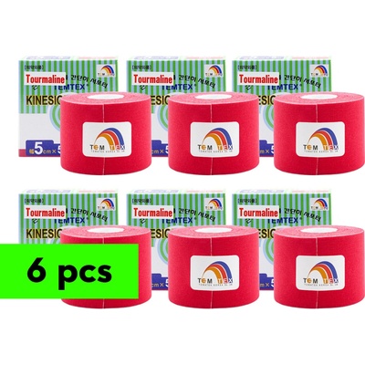 TEMTEX tape Tourmaline červená 5 cm x 5 m 6 ks
