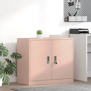 vidaXL Шкаф за съхранение Розово 80 x 40 x 70 см Стомана (891677)