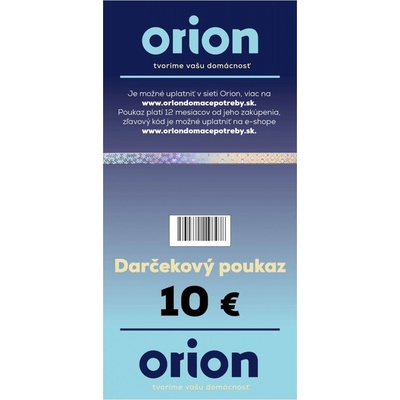 Darčekový poukaz Orion 10 EUR