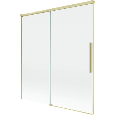 Mexen Rox двукрила разтегателна вана 150 x 150 cm, прозрачен, златисто четкан - 8C9-150-001-55-00 (8C9-150-001-55-00)